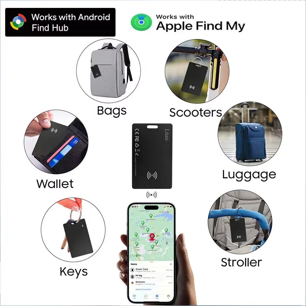 Wallet Tracker Card for Apple and Android